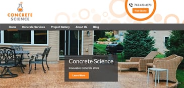 Website for Minneapolis concrete contractors