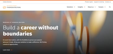 Corporate website for Thomson Reuters